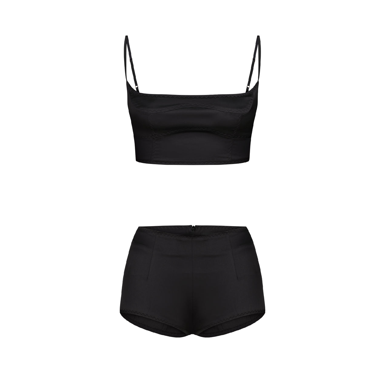 DOLCE SATIN TOP BLACK