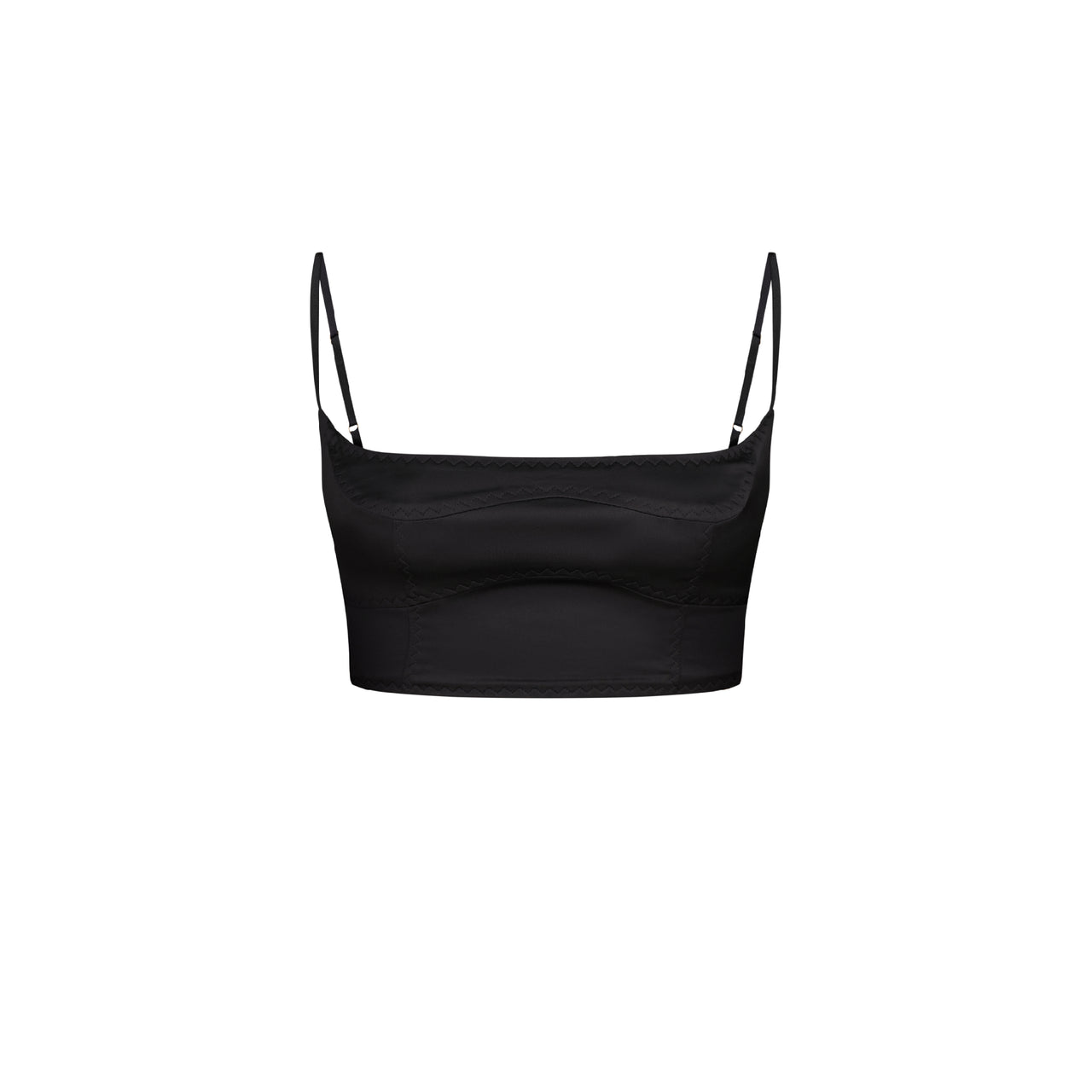 DOLCE SATIN TOP BLACK